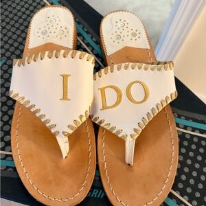 Jack Roger “I DO” Embellished Bridal Sandals